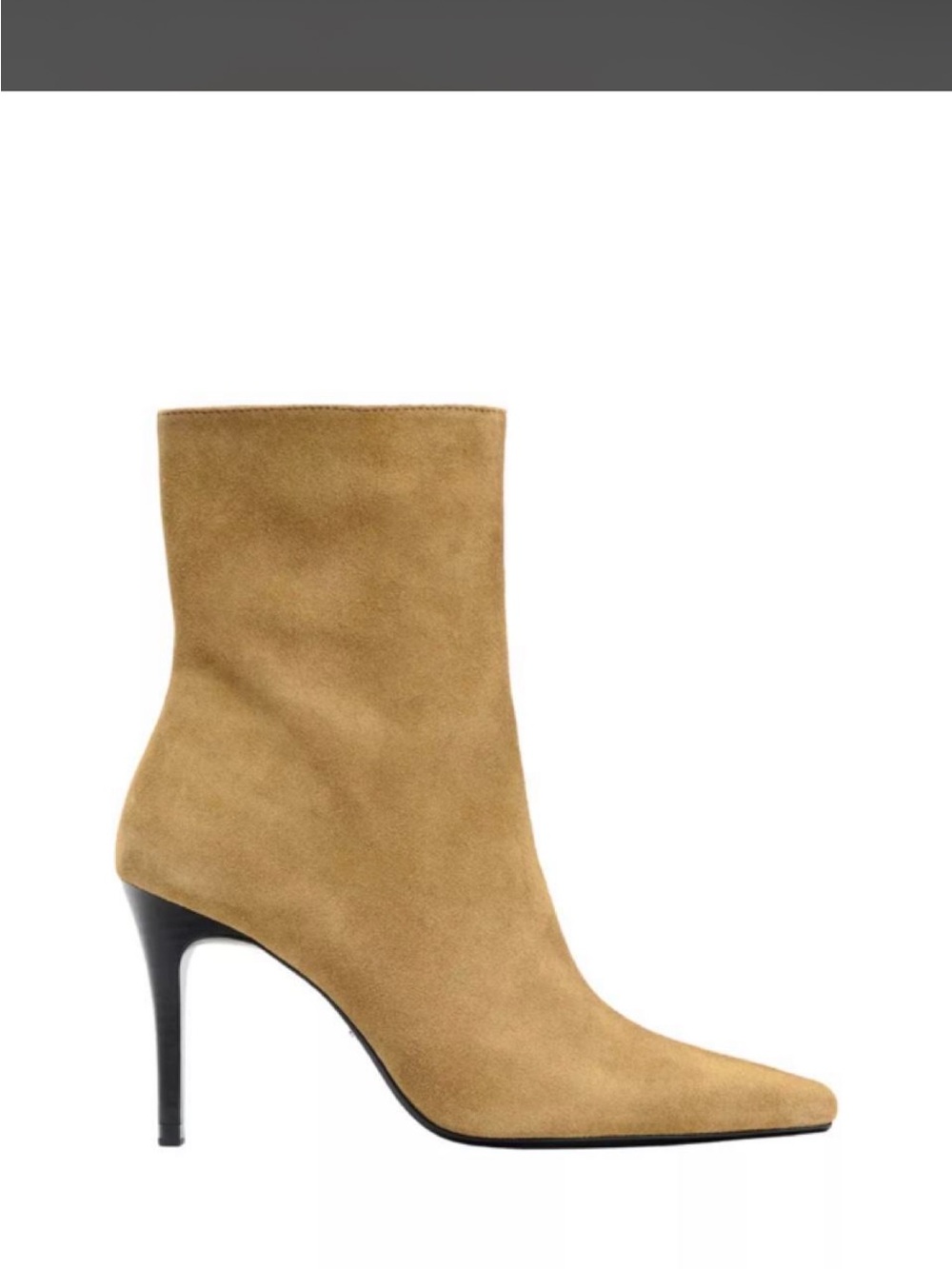 Zara Suede Pointed Toe Tan Ankle Booties